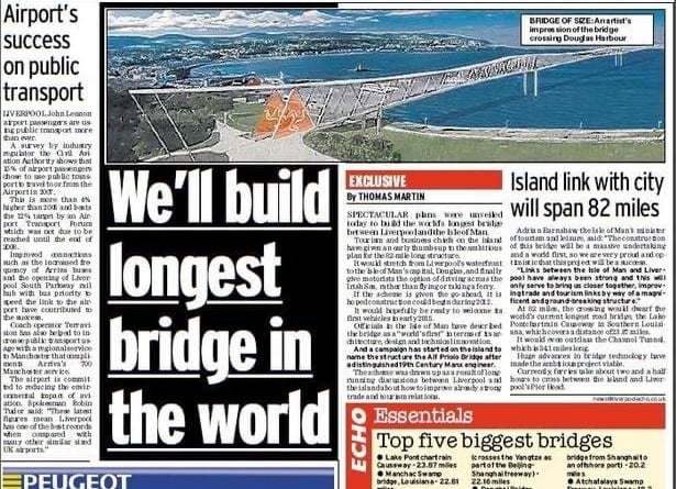 The bridge, which is an anagram of April fool, was invented by the Liverpool Echo for an April Fool’s day story in 2008.