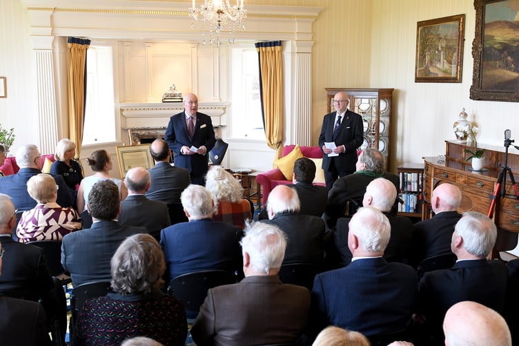 The swearing in of Dave Martin as Captain of the Parish of Andreas by Lieutenant Governor Sir John Lorimer at Government House -