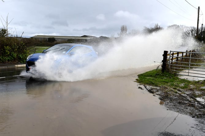 Flooding on Isle of Man roads