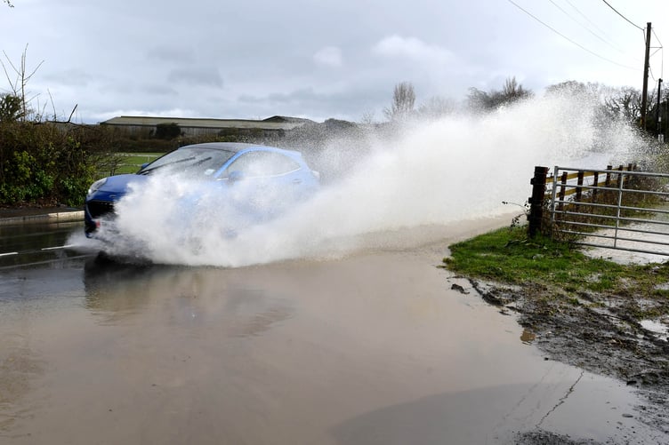 Flooding on Isle of Man roads
