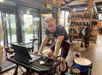 Martin's 715km static cycle for Manx Mencap 