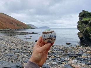 Father and son find Northern Irish hurling ball on Isle of Man beach 