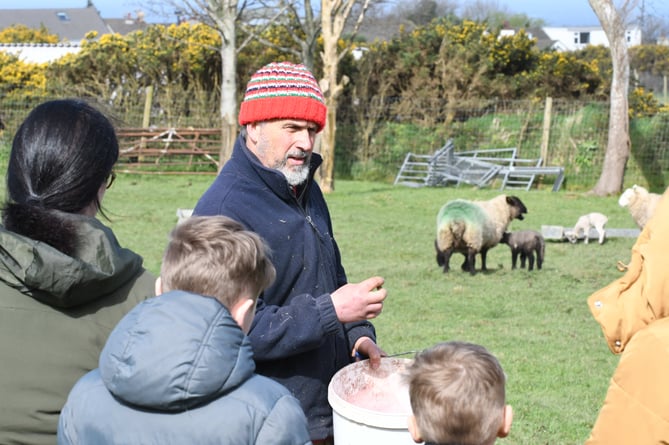 'Kidding Chaos' farm tours at High Tilt, the home of Isle of Man Goats. Pictured is Mike Walker.