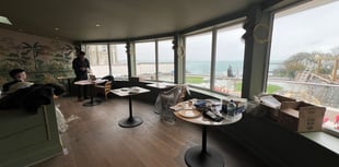 Inside the ancient building being transformed into restaurant and bar