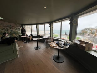 Inside the ancient building being transformed into restaurant and bar