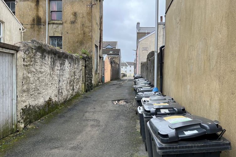 A back lane off Peveril Terrace, Douglas