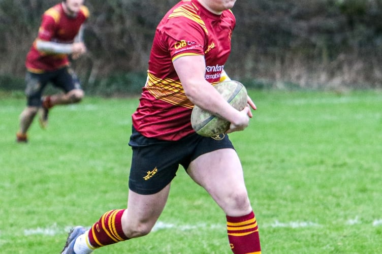 Oli Corkish in action for Douglas RUFC (Photo: Richard Ebbutt)