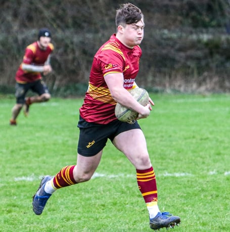 Oli Corkish in action for Douglas RUFC (Photo: Richard Ebbutt)
