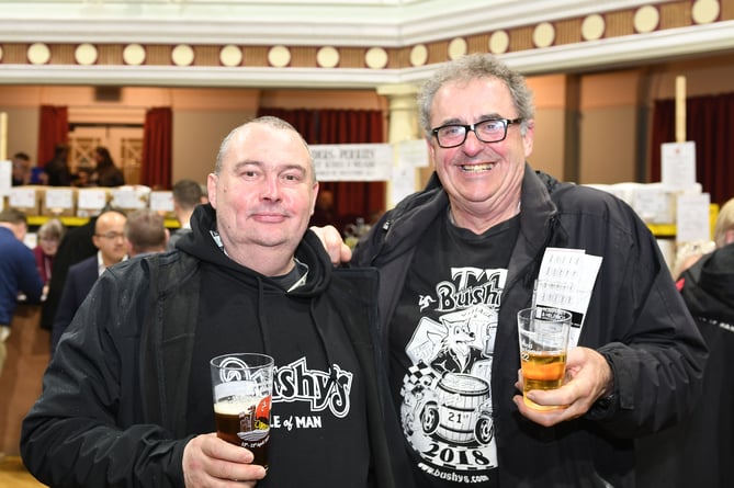 The official opening of the 2024 CAMRA Isle of Man Beer and Cider Festival in the Villa Marina Royal Hall - 