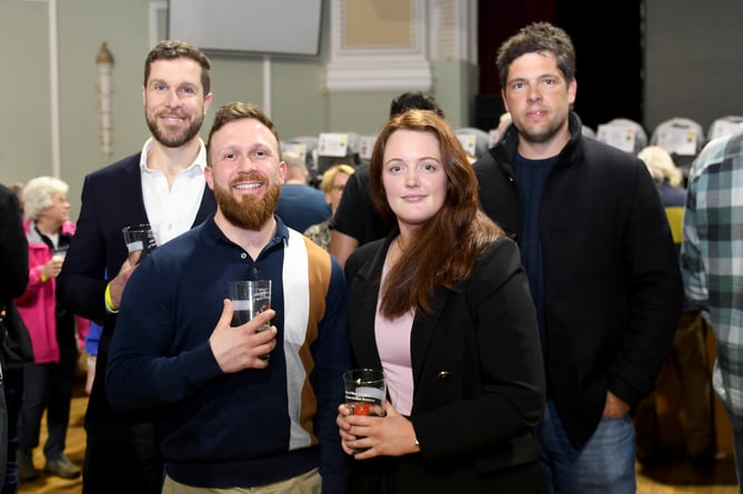 Public opinions at the Isle of Man Beer and Cider Festival - Lukas Burri (Sulby), Eamon Hanna (Douglas), Laura Fox (Ramsey) and Christian Goelz (Douglas)