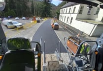 Pictures show resurfacing work on section of TT Course 