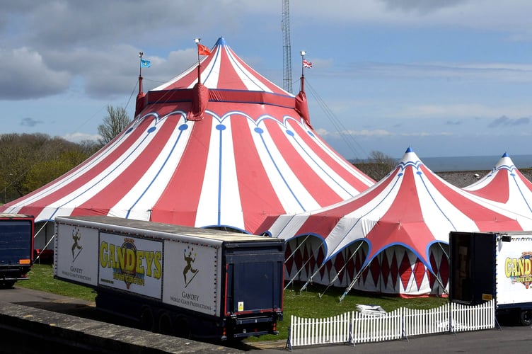Gandeys circus at Nobleâs Park, next to the TT Grandstand -