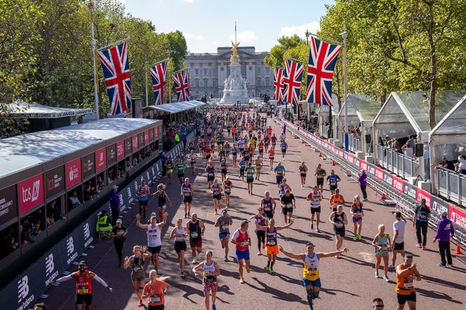 London Marathon runners approach the finish line on The Mall (Photo: Thomas Lovelock for London Marathon Events)