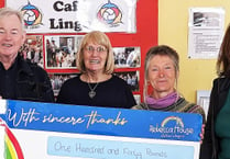Cafe Lingo makes donation to Rebecca House
