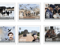 Post Office issue stamps celebrating anniversary of D-Day landings