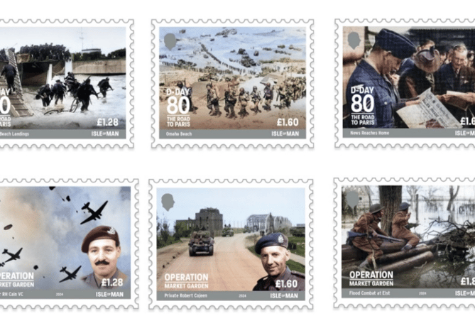 Isle of Man Post Office have released a set of 10 stamps commemorating both the 80th anniversary of the D-Day landings and the 80th anniversary of Operation Market Garden.