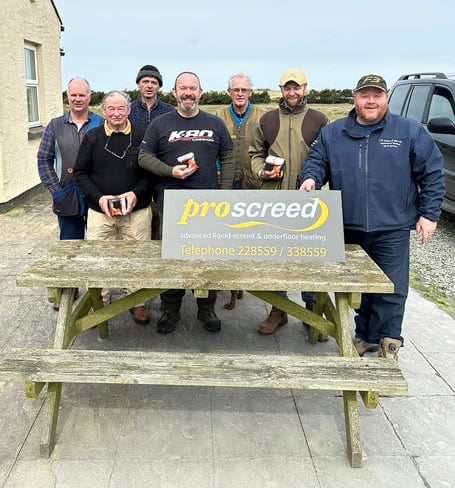 Prizewinners in the 50-bird summer Sporting League at Ayre Clay Target Club's Blue Point range on Sunday