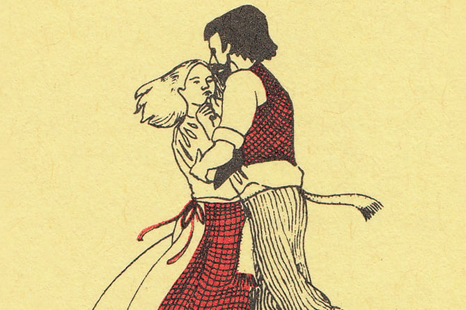 The illustration on the Manx folk dance guide Rinkaghyn Vannin – the Dances of Mann 