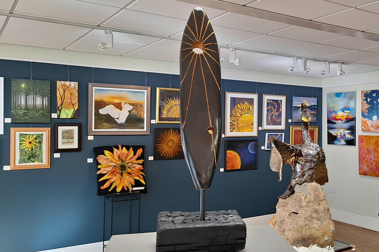 The new 'sun' exhibition at the Hodgson Loom Gallery in Laxey