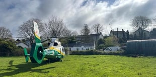 Injured casualty airlifted to UK