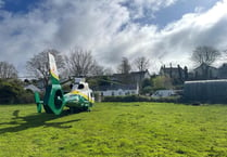 Injured casualty airlifted to UK