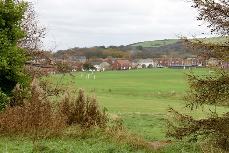 The northern edge of Douglas golf course, looking from Anagh Coar to Pulrose -