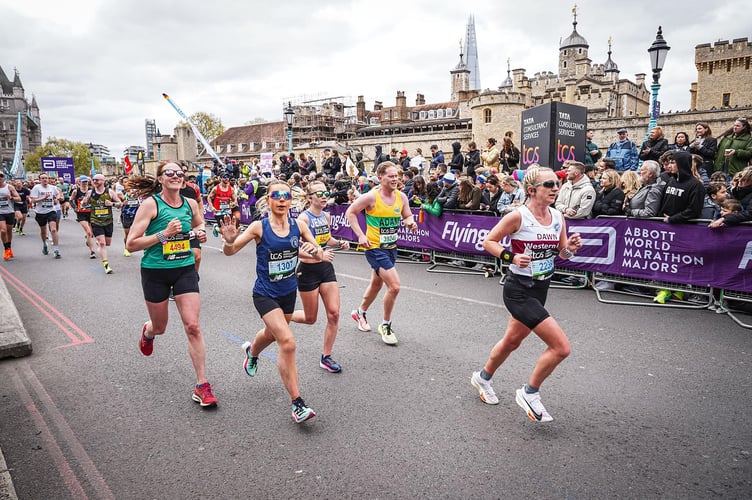 Western AC's Dawn Atherton during last weekend's London Marathon