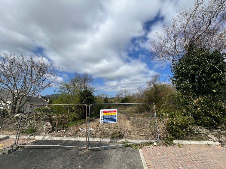 The road, that is set to be the access route to the Roundhouse, has been cleared of shrubs. It comes out on Ballaoates Road in Strang