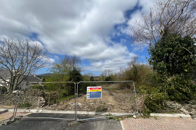 The road, that is set to be the access route to the Roundhouse, has been cleared of shrubs. It comes out on Ballaoates Road in Strang