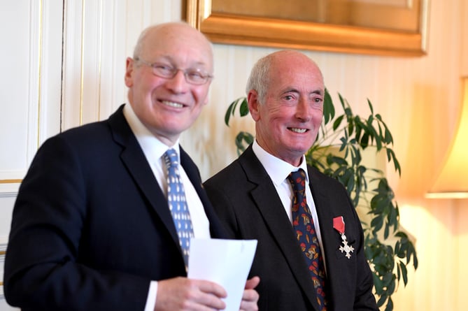 A reception at Government House for Guy Thompson (pictured right) who was awarded an MBE in the New Year Honours List for 2024 for outstanding Services to the Scouts Association Isle of Man