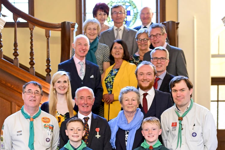 A reception at Government House for Guy Thompson who was awarded an MBE in the New Year Honours List for 2024 for outstanding Services to the Scouts Association Isle of Man