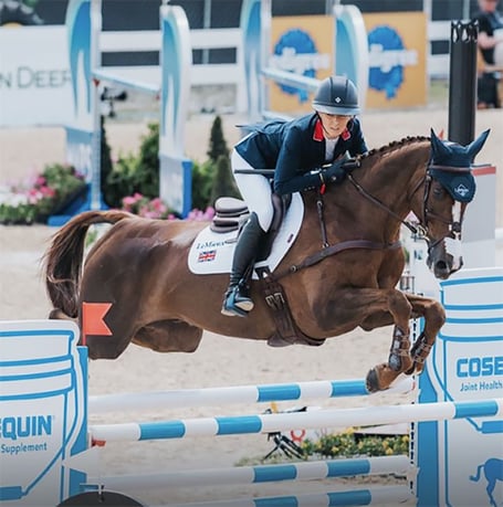 Yasmin Ingham on her way to claiming bronze at the Defender Kentucky Three Day Event in America