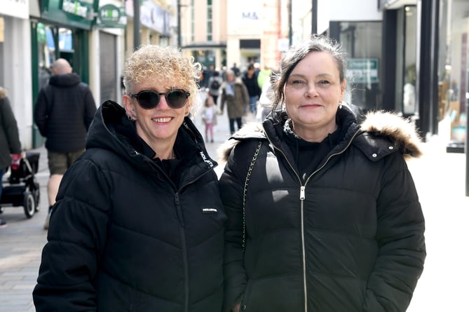 Public opinions on the island's hospitality sector and taxi fares - Joan Ball (visiting from Brighton, UK) and Janet Walsh (visiting from Berkshire, UK)