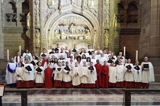 Peel Cathedral choristers join forces with their Liverpool counterparts