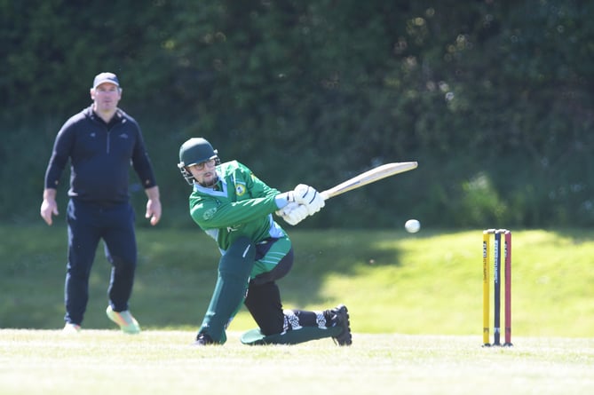 Action from the Ramsey v Crosby clash in Division One of the T20 Weekend League on Saturday. The northerners won by five wickets (Photo: Dave Kneale)