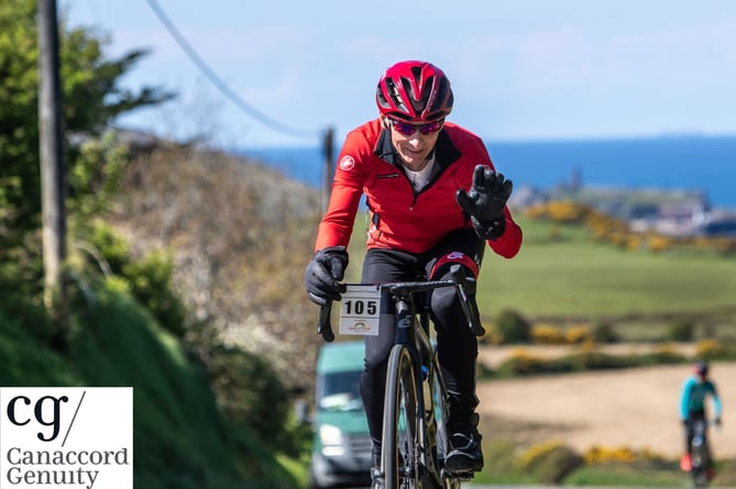 Former Junior and Lightweight Manx Grand Prix winner Chris Fargher was in good spirits when he tackled Sunday's friendly cycling event (Photo: Gary Jones)