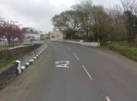 Road traffic collision at Ballaugh Bridge closes main road
