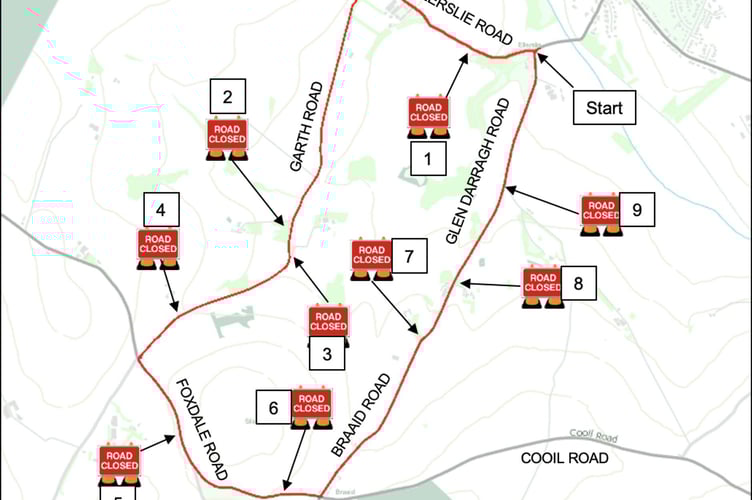 This map has been made public by Police to show where the roads are shut in the Ellerslie area today