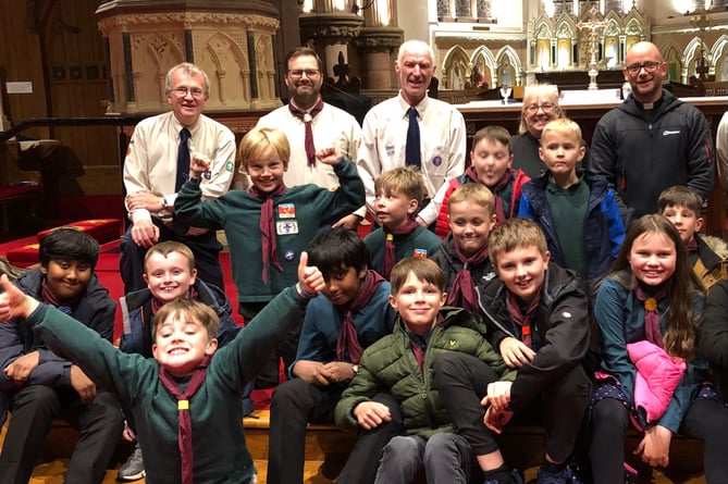 October 2020 - A visit to Peel Cathedral - Bernard in the centre of the back row