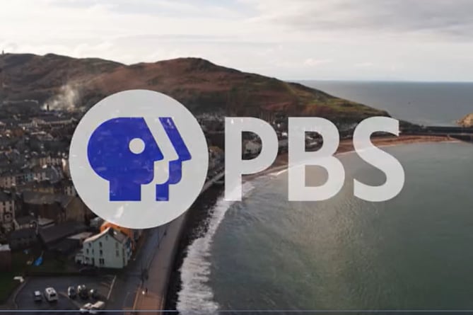 An aerial shot of Peel with the PBS logo accompanying the trailer