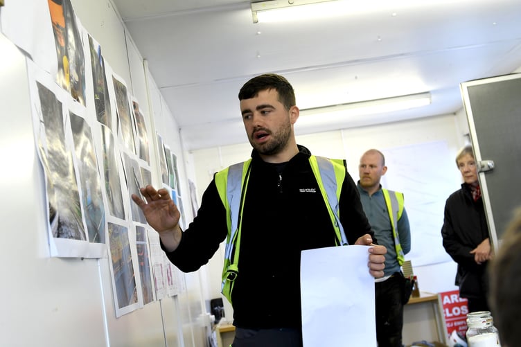 Behind the scenes of Phase 2 of the Laxey Wheel restoration project - pictured is Corey Kirkland of the CCJ Group