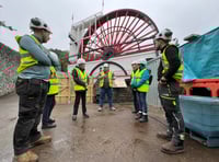 Pictures show behind the scenes of work to restore famous Laxey wheel