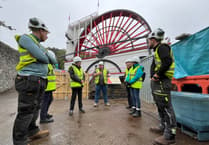 Pictures show behind the scenes of work to restore the famous Laxey wheel