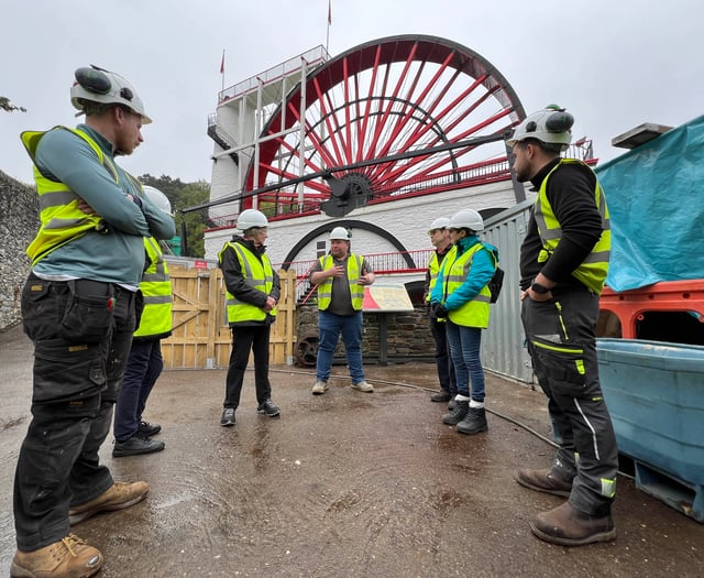Pictures show behind the scenes of work to restore famous Laxey wheel