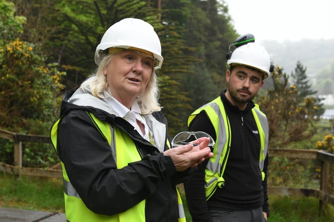 Behind the scenes of Phase 2 of the Laxey Wheel restoration project - pictured is Helen Halsall, visitor experience guide with Manx National Heritage