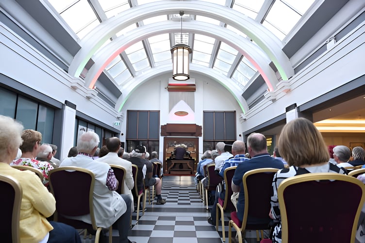 A summer concert being held at the Villa Marina Arcade