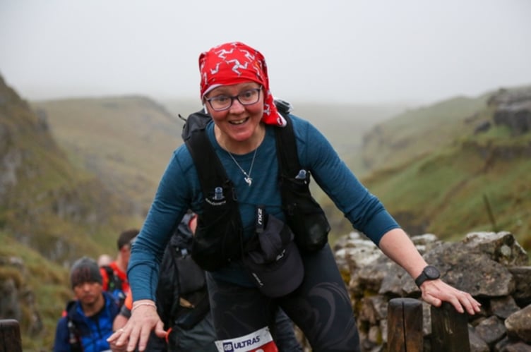 Maria Johnston taking on the Pennine Barrier Ultra 50 challenge in the UK