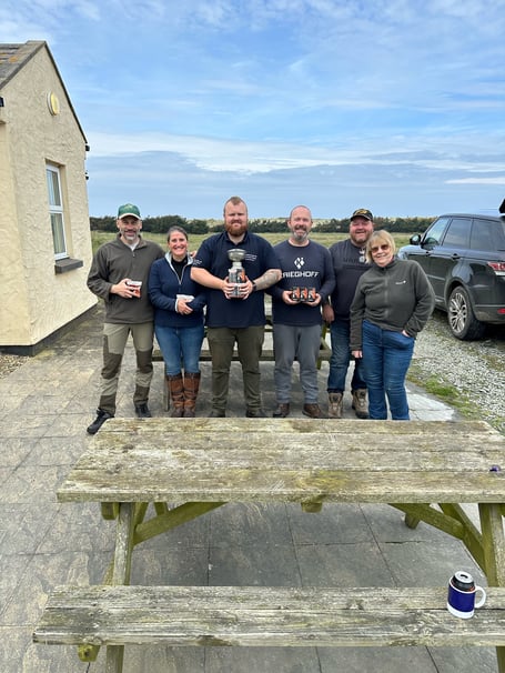 Prizewinners in Ayre Clay Target Club's all round championship which took place last weekend