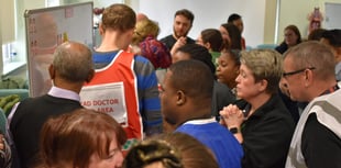 Tense pictures show staff in action during 'major incident' test 