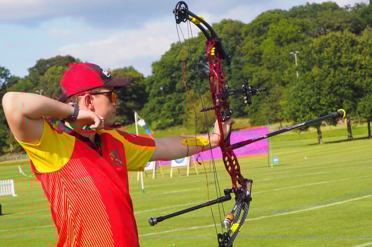Rhys Moore was denied an outright win at Man Archery Club last weekend thanks to the efforts of Steve Brew
